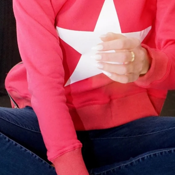 Sunshine Park CHELSEA Star Side Zip Sweatshirt Size Medium - Picture 12 of 12